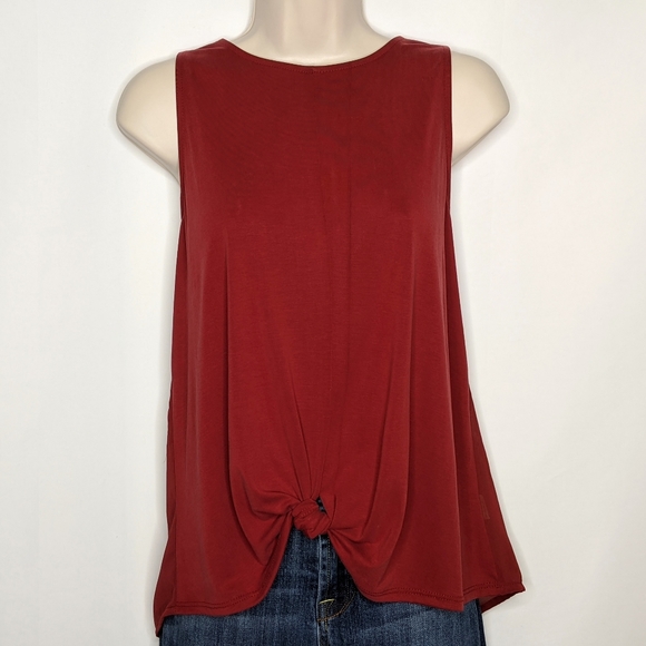 🐈Willow & clay red sleeveless tunic sz: M - Picture 1 of 11